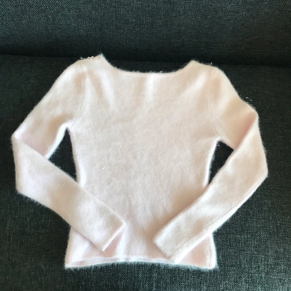 Light Pink Angora Wool Blend Sweater Size Small - Picture 3 of 3